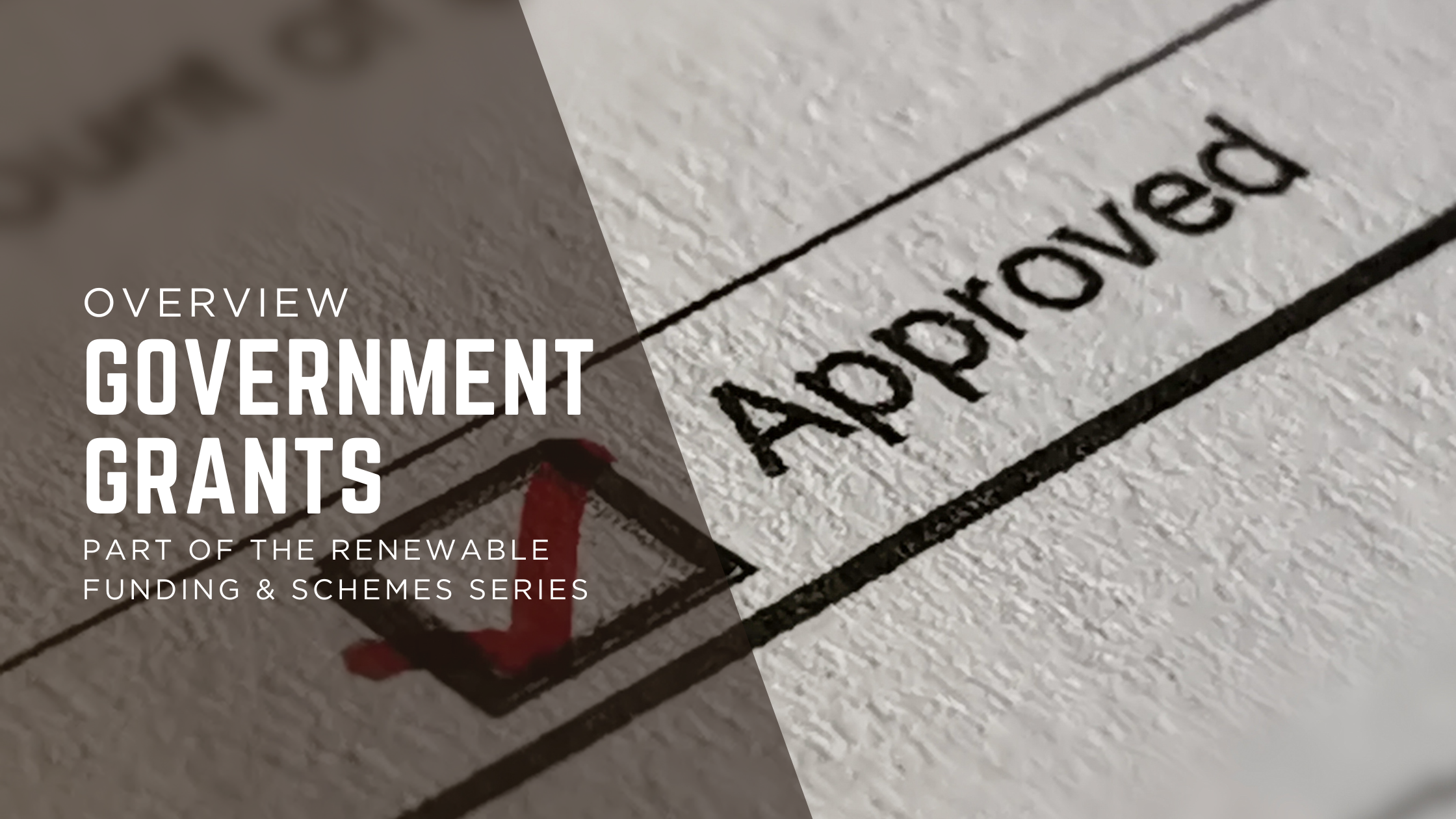 Overview of installer grants in the UK renewable funding schemes series